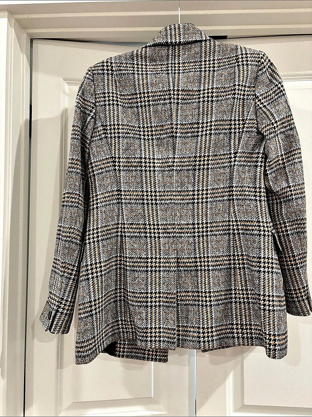 Reiss Leighton Blazer Plaid Gray & Black UK 10 - Picture 4 of 4